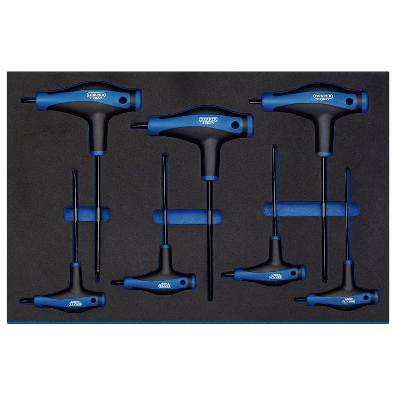 Draper TX-STAR T' Handle Key Set in 3/4 Drawer EVA Insert Tray (7 Piece) Draper - Town Tools 