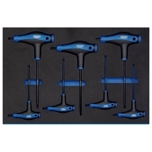 Draper TX-STAR T' Handle Key Set in 3/4 Drawer EVA Insert Tray (7 Piece) Draper - Town Tools 