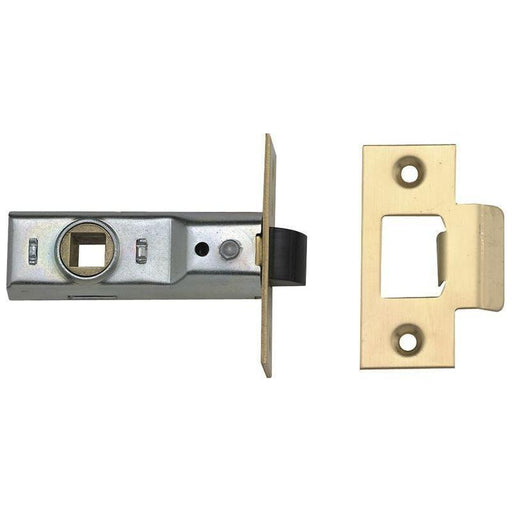 Union Tubular Mortice Latch 2648 Polished Brass 64mm 2.5in Visi UNION - RockBottom Northampton