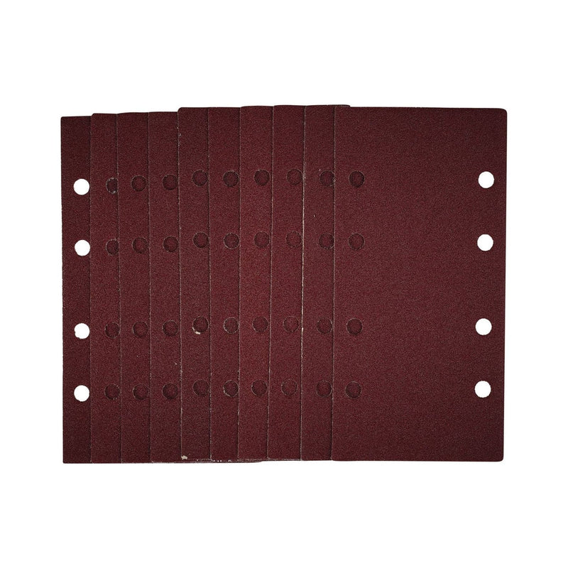 Draper 1/3 Sanding Sheets with Hook and Loop, 93 x 190mm, 80 Grit (Pack of 10) Draper - Town Tools 