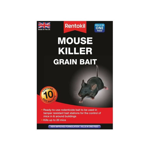 Rentokil Mouse Killer Grain Bait (Sachets 10) Rentokil - RockBottom Nothampton