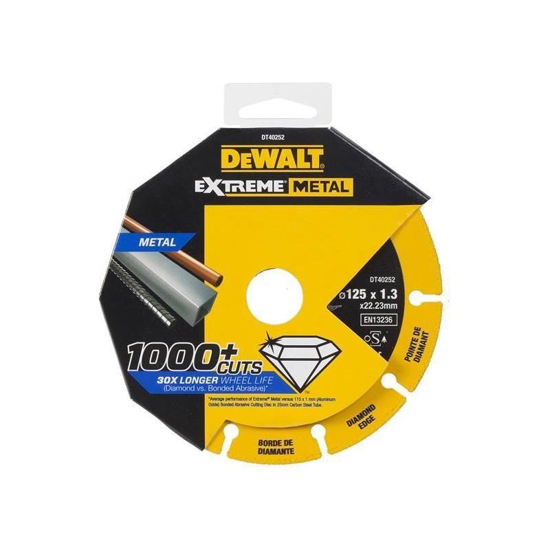 Dewalt DT40252 Extreme Diamond Metal Cutting Disc 125 x 22.23 x 1.3mm Dewalt - RockBottom Northampton
