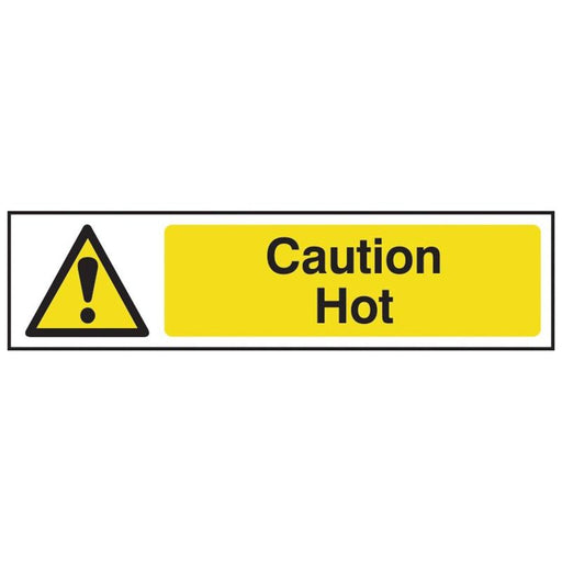 Scan Caution Hot - PVC Sign 200 x 50mm Scan - RockBottom Nothampton