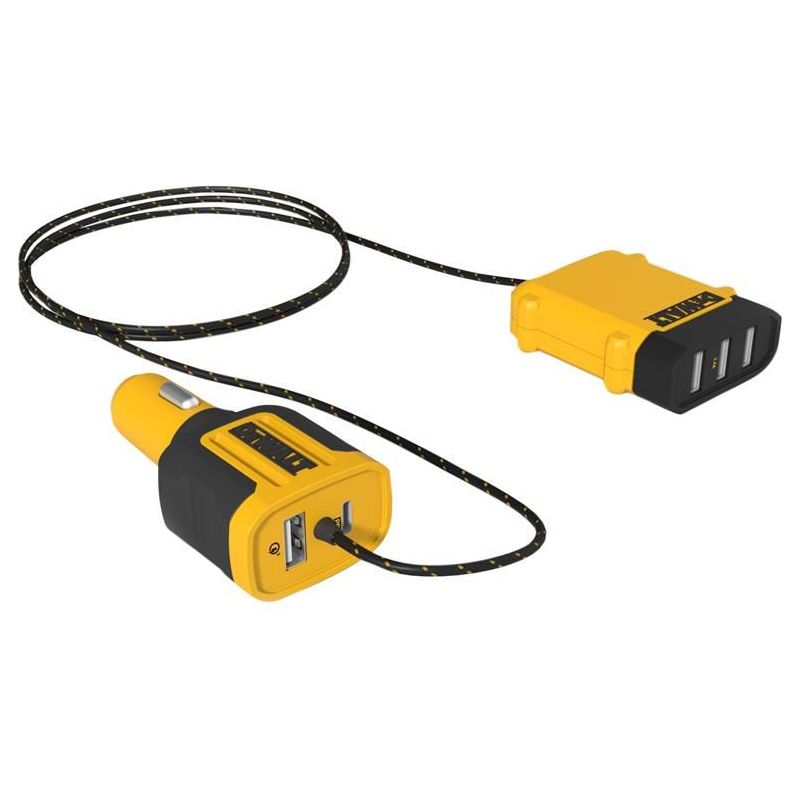 Dewalt Telecoms 5-Port Front and Back Seat USB Charger DEWALT Telecoms - RockBottom Northampton