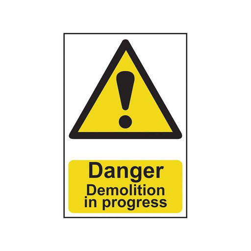 Scan Danger Demolition In Progress - PVC Sign 400 x 600mm Scan - RockBottom Nothampton