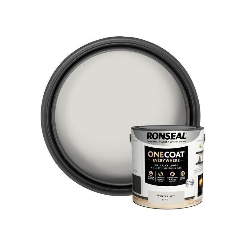 Ronseal One Coat Everywhere Interior Winter Sky Matt 2.5 litre Ronseal - RockBottom Nothampton