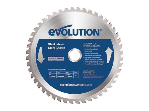 Evolution - Mild Steel Cutting Circular Saw Blade 230 x 25.4mm x 48T