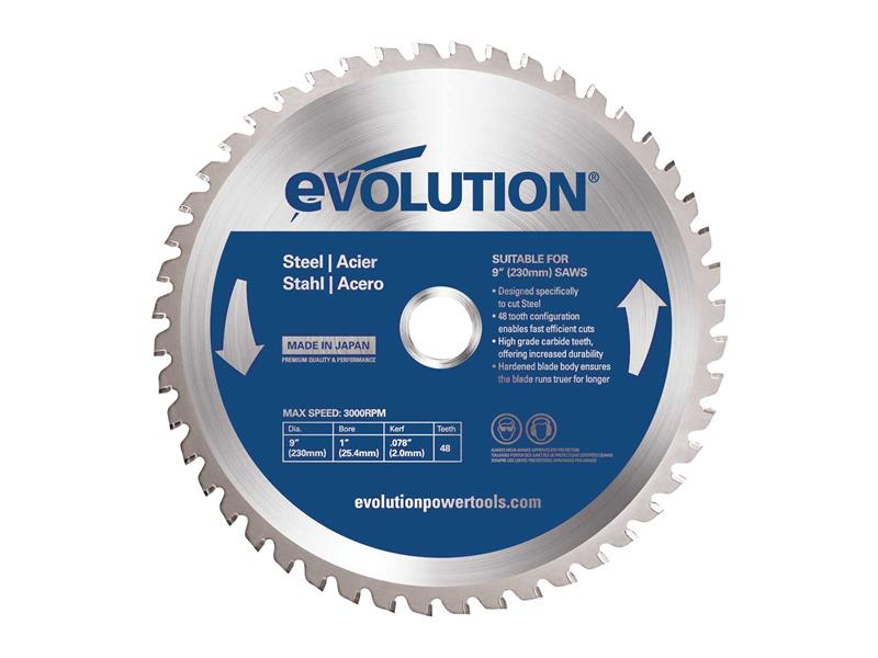Evolution - Mild Steel Cutting Circular Saw Blade 230 x 25.4mm x 48T