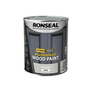 Ronseal 10 Year Weatherproof Wood Paint Grey Stone Satin 750ml Ronseal - RockBottom Nothampton