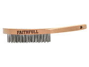 Faithfull Heavy-Duty Stainless Steel Scratch Brush, 4 Row Faithfull - RockBottom Northampton