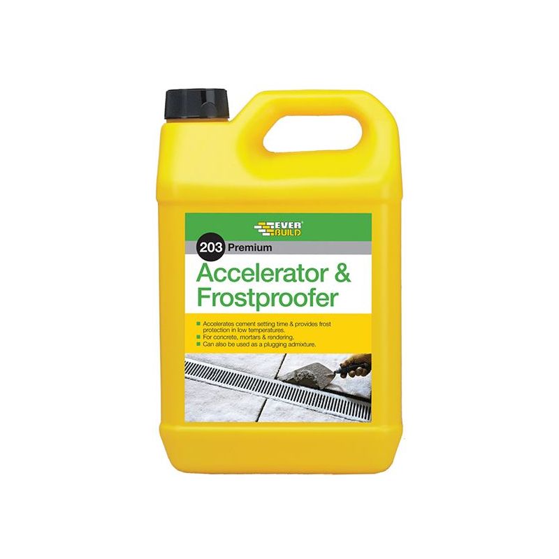 Everbuild Sika 203 Accelerator & Frostproofer 5 litre Everbuild Sika - RockBottom Northamptin