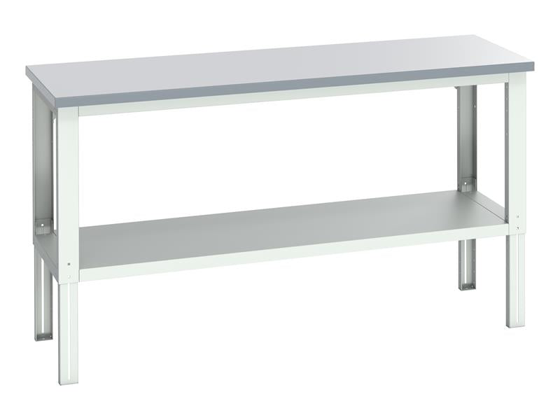 Bott Cubio Adjustable Bench with Shelf, Laminate Top 2000 x 750mm