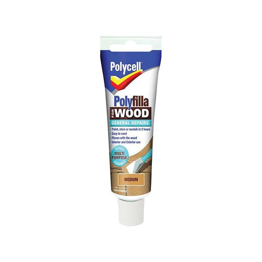 Polycell Polyfilla For Wood General Repairs Tube Medium 75g Polycell - RockBottom Nothampton