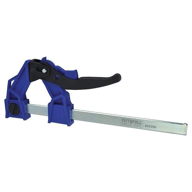 Faithfull Heavy-Duty Lever Clamp Capacity 200mm Faithfull - RockBottom Northampton