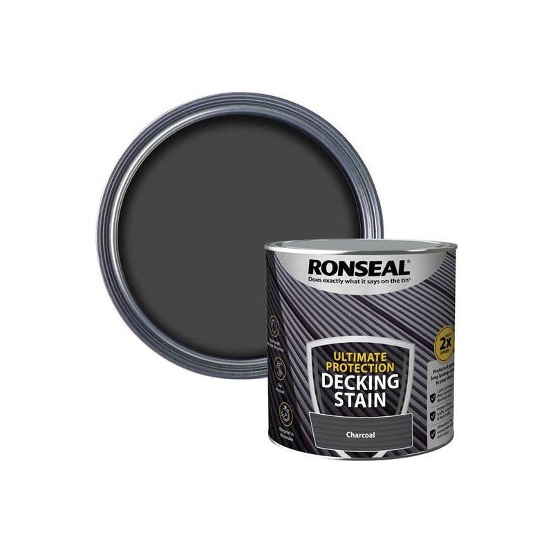Ronseal Ultimate Protection Decking Stain Charcoal 2.5 litre Ronseal - RockBottom Nothampton