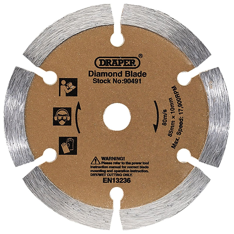 Draper Segmented Diamond Blade, 85mm 90491 Draper - Town Tools 