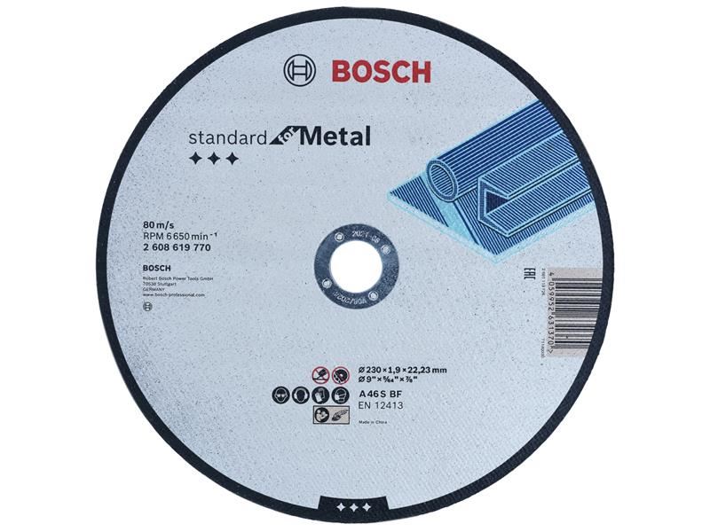 Bosch Powertool Accessories Std Metal Straight Cut Disc 230Mm Bosch Powertool Accessories - RockBottom Northampton
