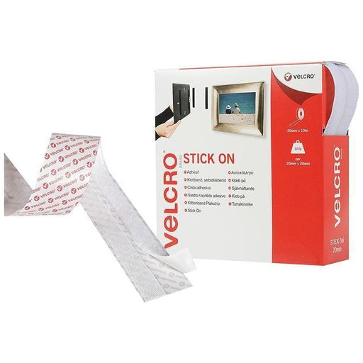 Velcro® Brand VELCRO® Brand Stick On Tape 20mm x 10m White VELCRO® Brand - RockBottom Northampton