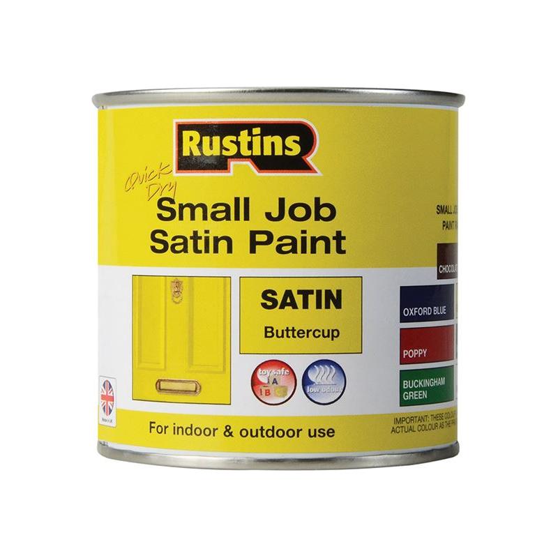 Rustins Quick Dry Small Job Satin Paint Buttercup 250ml Rustins - RockBottom Nothampton
