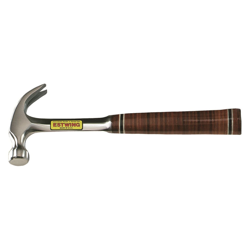Draper Estwing E12C Curved Claw Hammer with Leather Grip, 12oz/336g Draper - Town Tools