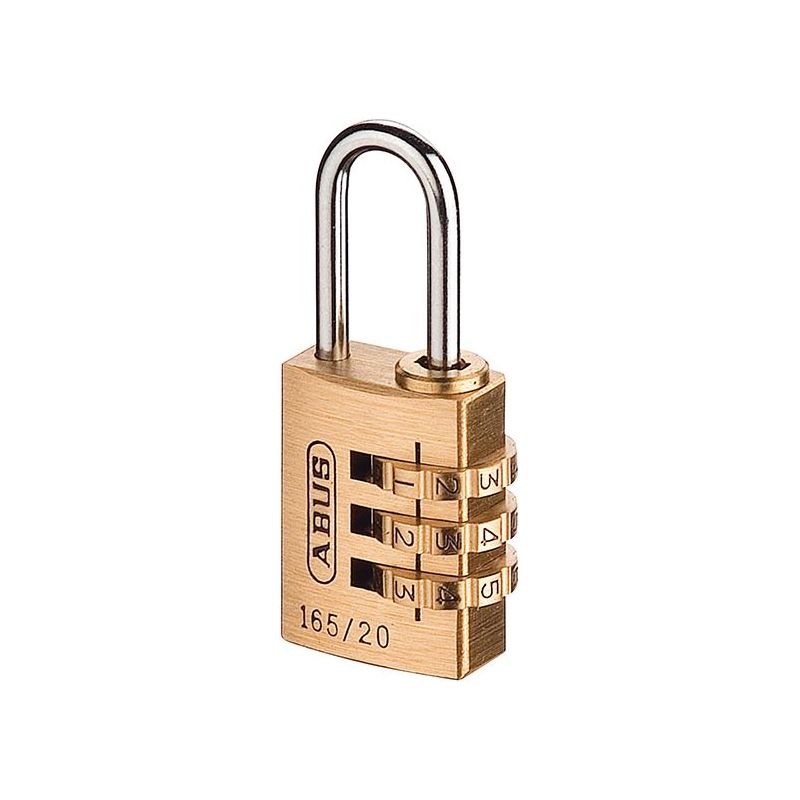 Abus Mechanical 165/20 20mm Solid Brass Body Combination Padlock (3-Digit) Carded ABUS Mechanical - RockBottom Northampton 