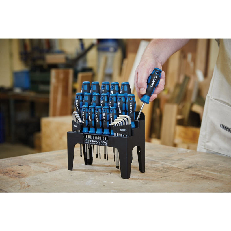 Draper Soft Grip Screwdriver, Hex. Key and Bit Set (44 Piece) 81294 Draper - Town Tools 