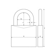 Abus Mechanical 90RK/50 TITALIUM™ Padlock Closed Shackle Carded ABUS Mechanical - RockBottom Northampton 