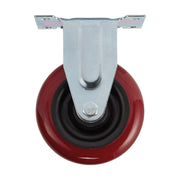 Draper Fixed Plate Fixing Polyurethane Wheel, 100mm Diameter, S.W.L. 125kg Draper - Town Tools