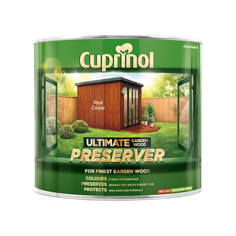 Cuprinol Ultimate Garden Wood Preserver Red Cedar 1 litre Cuprinol - RockBottom Northampton