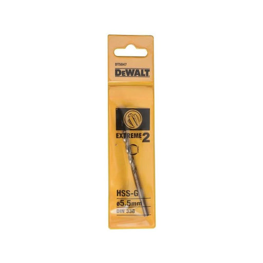 Dewalt Power Tools Extreme 2 Metal Drill Bit 5.5mm OL:93mm WL:57mm DeWALT Power Tools - RockBottom Northampton
