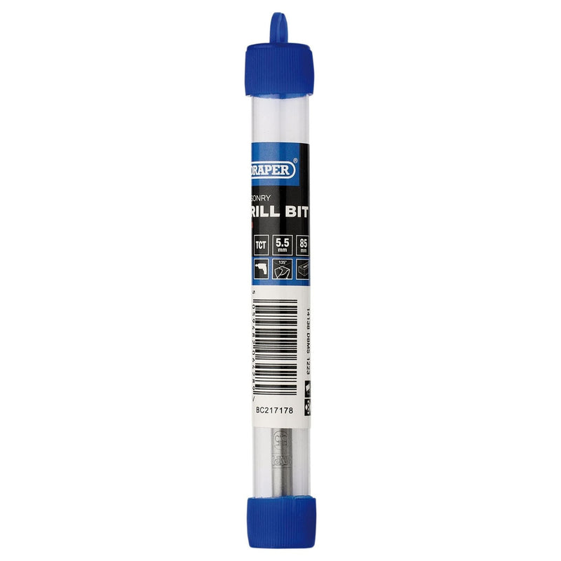 Draper TCT Masonry Drill Bit, 5.5 x 85mm Draper - Town Tools