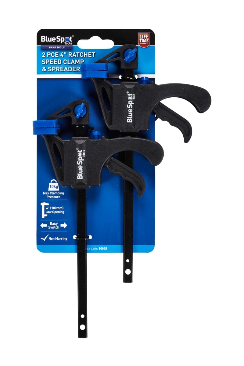 Blue Spot Tools 2 PCE 4" Ratchet Speed Clamp & Spreader