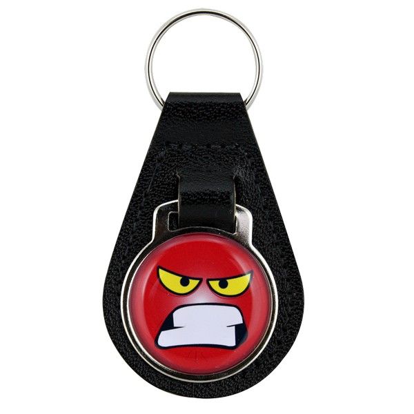 Smiley Leather Fobs (CA036)