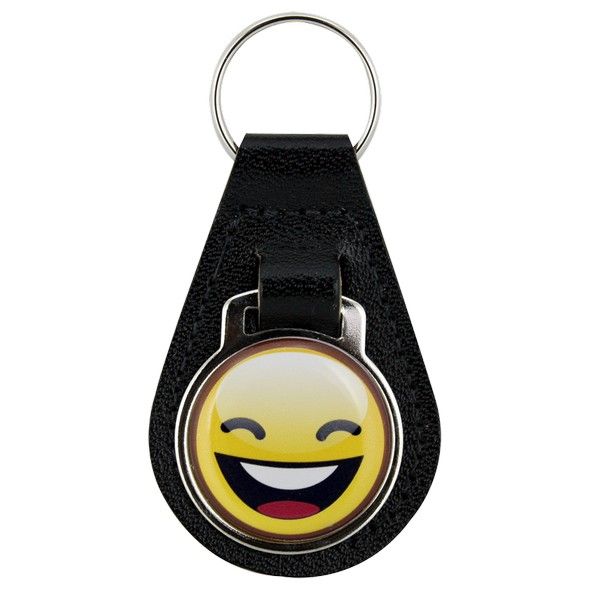 Smiley Leather Fobs (CA036)