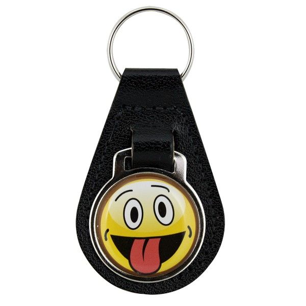Smiley Leather Fobs (CA036)