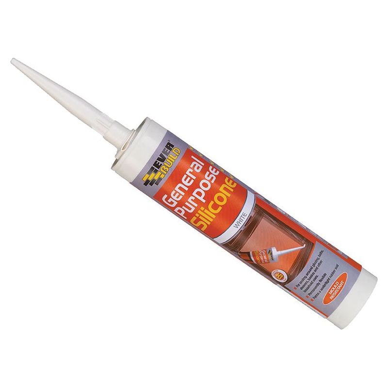 Everbuild Sika General Purpose Silicone Grey 280ml Everbuild Sika - RockBottom Northamptin