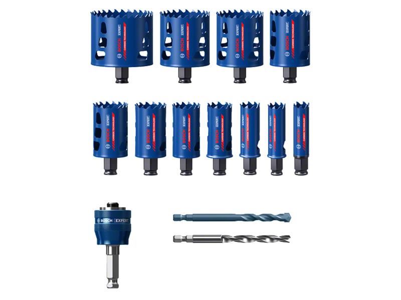 Bosch Powertool Accessories EXPERT Multi Material PC Plus Hole Saw Set, 14 Piece Bosch Powertool Accessories - RockBottom Northampton