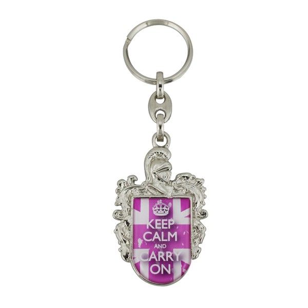 Pink U.Jack Keep Calm & Carry On Keyring