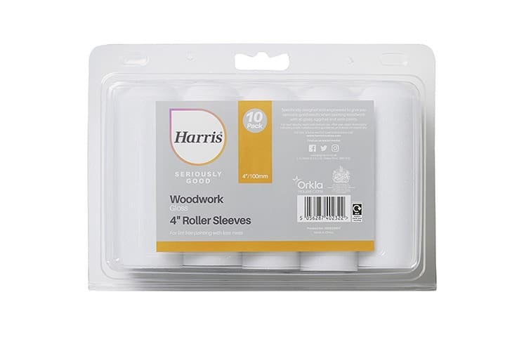 Harris Seriously Good Woodwork Gloss Mini Roller Sleeve 4in 10 Pack — Trade Pack of 10