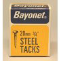 Bayonet Tacks (Fine Cut Steel) - Blue (Box Pack) 20mm
