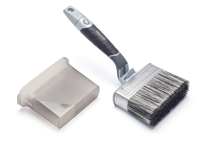 Harris Ultimate Masonry Swan Neck Paint Brush 120mm for Painting Masonry — Trade Pack of 3