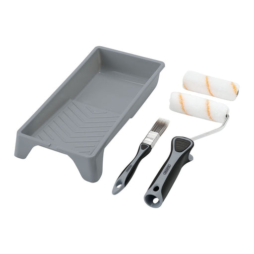 Draper Medium Pile Polyester Paint Roller and Brush Set with Soft Grip (5 Piece) Draper - Town Tools