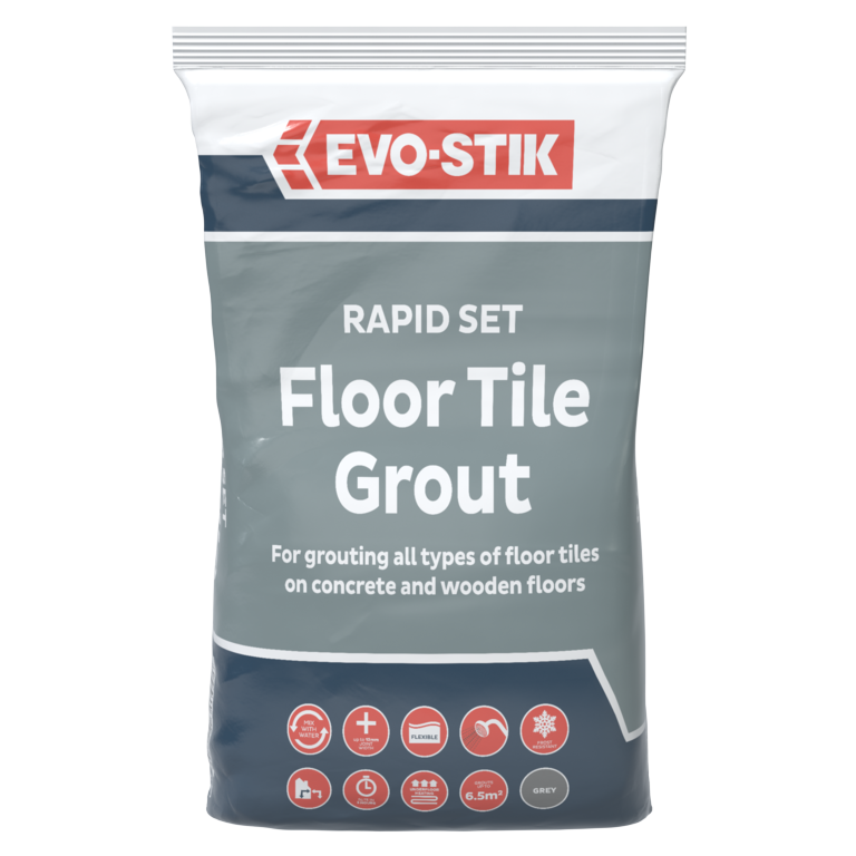 Evo-Stik Rapid Set Floor Tile Grout 5kg Grey