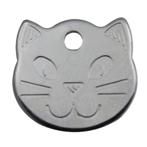 Cat Shaped Pet Disc - Chrome