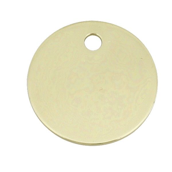22mm Key Discs - Polished Brass
