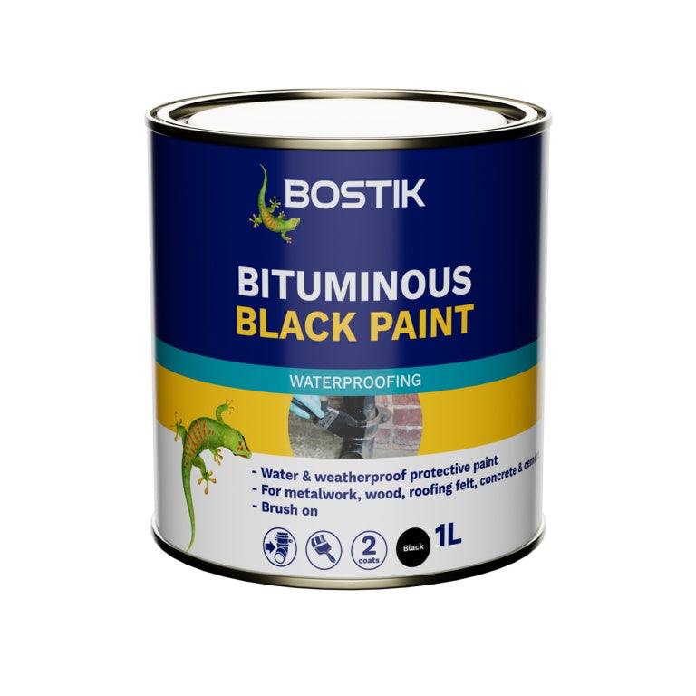 Bostik Bituminous Black Paint 1L