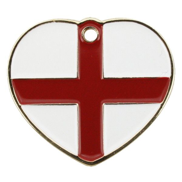 Enamelled Heart Shaped Pet Tag