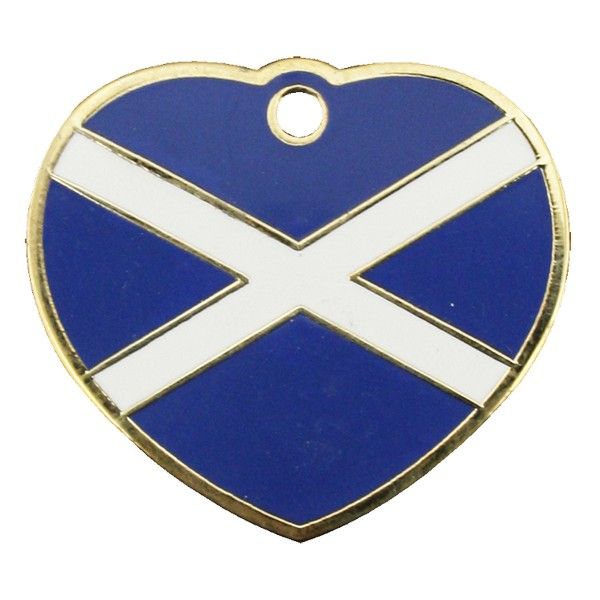 Enamelled Heart Shaped Pet Tag