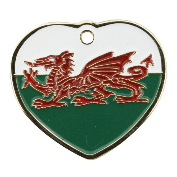 Enamelled Heart Shaped Pet Tag