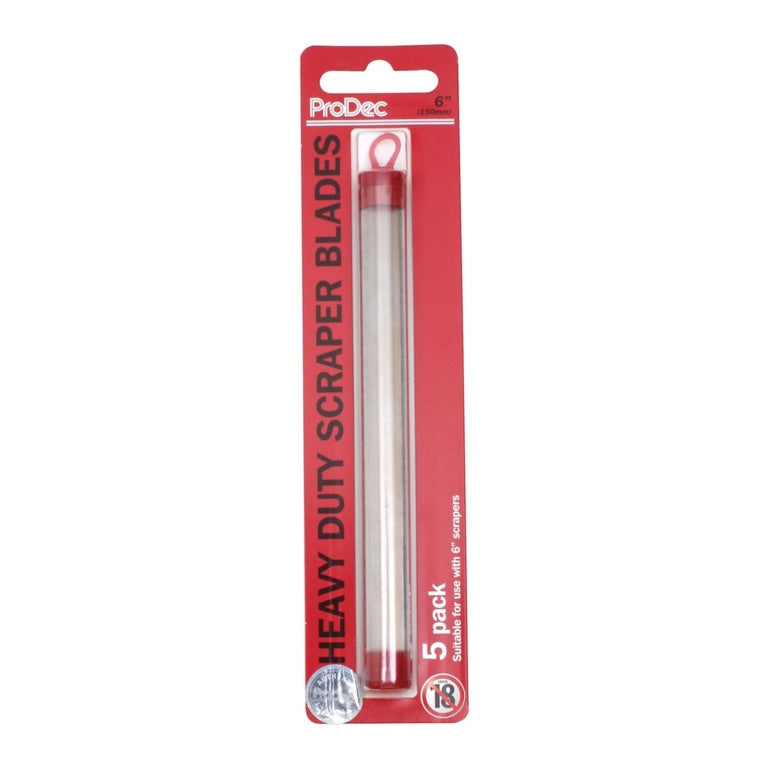 ProDec 6" Heavy Duty Scraper Blades Pack 5